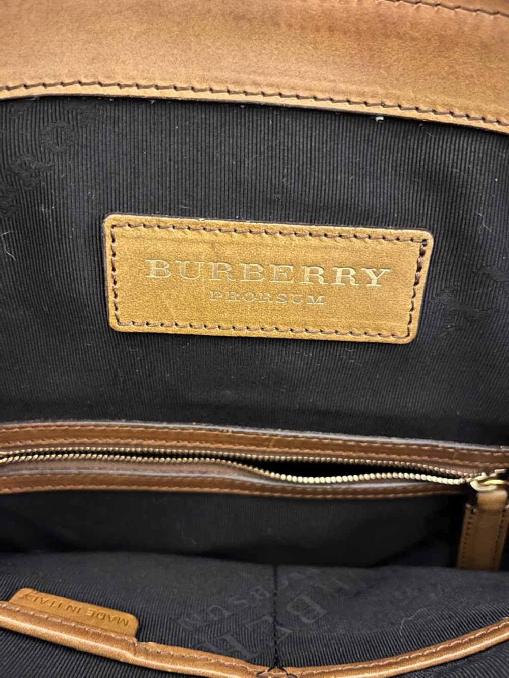 Burberry Brown and Tan Canvas & Leather Bowling Satchel- Oversized - Picture 8 of 15